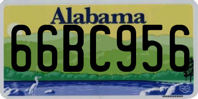 AL license plate 66BC956