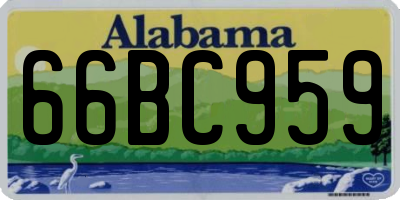 AL license plate 66BC959