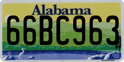 AL license plate 66BC963