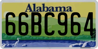 AL license plate 66BC964