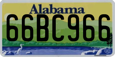 AL license plate 66BC966