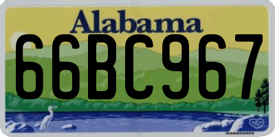 AL license plate 66BC967