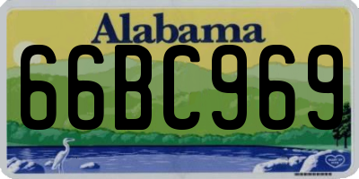 AL license plate 66BC969