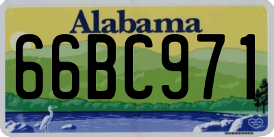 AL license plate 66BC971