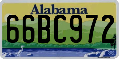 AL license plate 66BC972