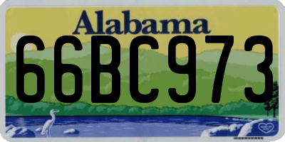 AL license plate 66BC973