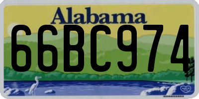 AL license plate 66BC974