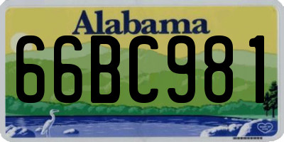 AL license plate 66BC981
