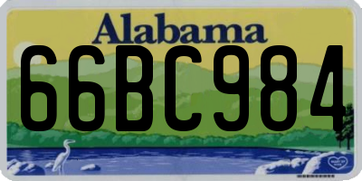 AL license plate 66BC984
