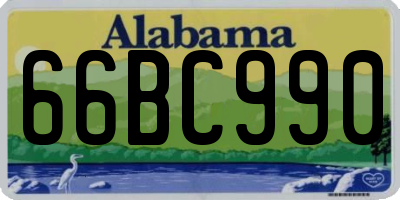 AL license plate 66BC990