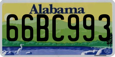 AL license plate 66BC993