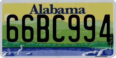 AL license plate 66BC994