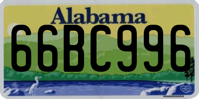 AL license plate 66BC996