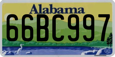 AL license plate 66BC997