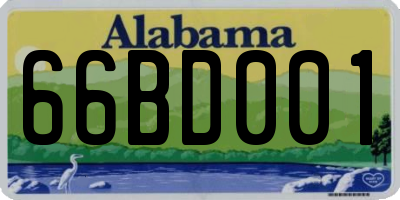 AL license plate 66BD001