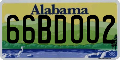 AL license plate 66BD002