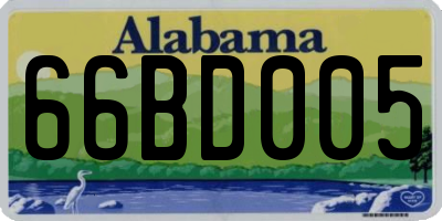 AL license plate 66BD005