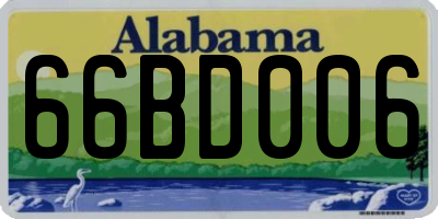 AL license plate 66BD006