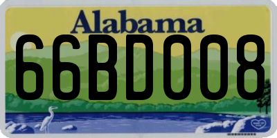AL license plate 66BD008