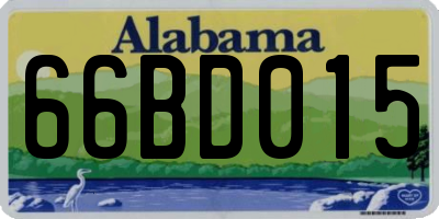 AL license plate 66BD015