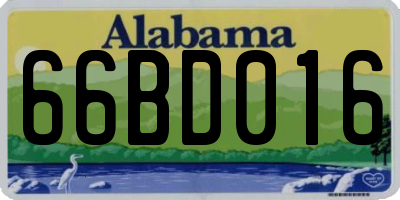 AL license plate 66BD016