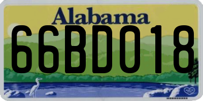AL license plate 66BD018