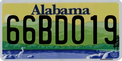 AL license plate 66BD019
