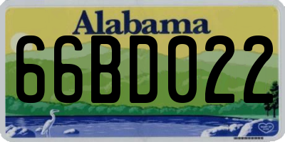 AL license plate 66BD022