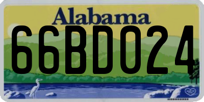 AL license plate 66BD024