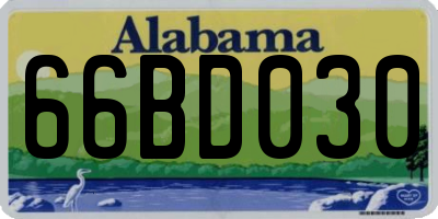 AL license plate 66BD030