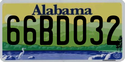 AL license plate 66BD032