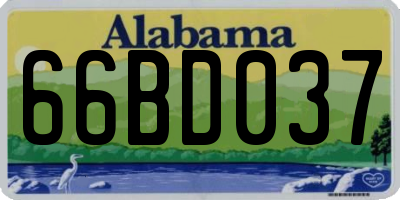 AL license plate 66BD037