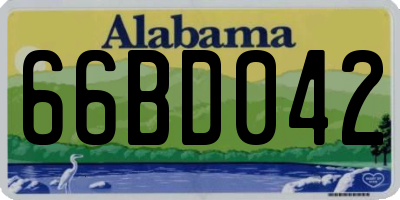 AL license plate 66BD042