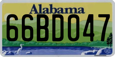 AL license plate 66BD047