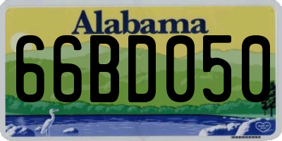 AL license plate 66BD050