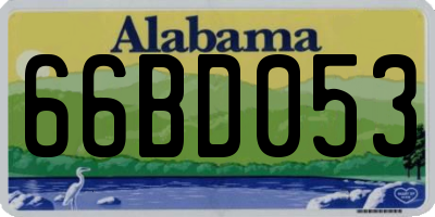 AL license plate 66BD053