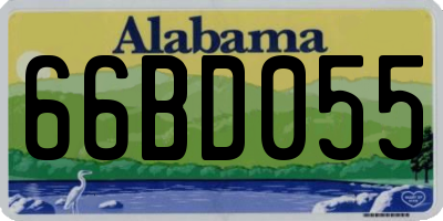 AL license plate 66BD055