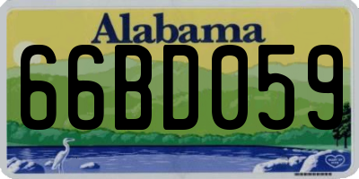 AL license plate 66BD059