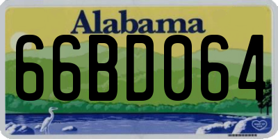 AL license plate 66BD064