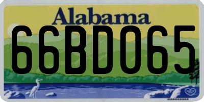 AL license plate 66BD065