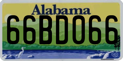 AL license plate 66BD066