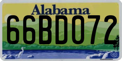 AL license plate 66BD072