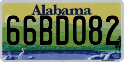 AL license plate 66BD082