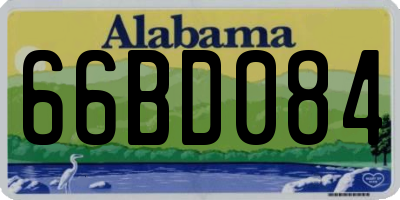 AL license plate 66BD084