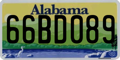 AL license plate 66BD089