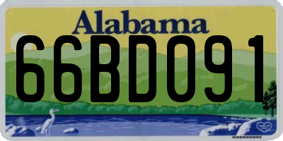 AL license plate 66BD091