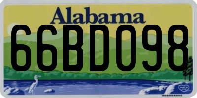 AL license plate 66BD098