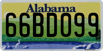 AL license plate 66BD099