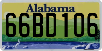 AL license plate 66BD106