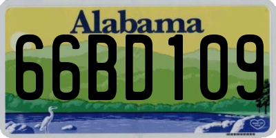 AL license plate 66BD109